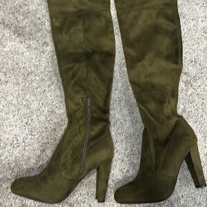 Olive Over-the-Knee Boots